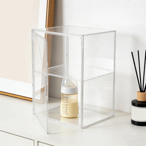 Countertop 14.2x10.6x8.7in 2 Acrylic Baby Bottle Organizer: Baby Bottle Station for Kitchen Cabinet Nursery - Tier