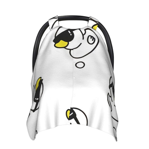 Hcpwzrf Duck Sunglasses Baby Car Seat Cover & Nursing Cover - Breathable Stretch Multi-Use Cover for Breastfeeding
