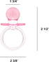 2.5" 48 Count) Baby Pacifier Baby Shower Favors Decoration (Pink