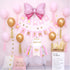 Bow Balloon Bowtie Pink Foil Mylar Balloons for Wedding, Bridal Shower, Gender Reveal Party Decoration (5PCS)