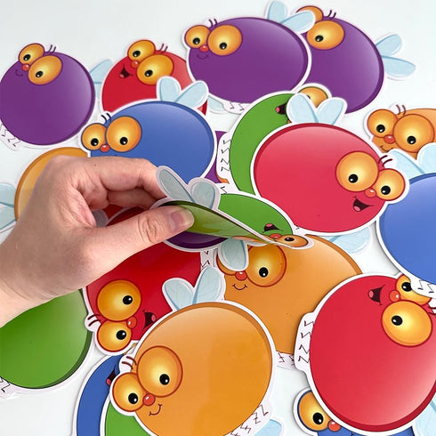 Dry Erasable Fly Cards, DIY Swat Educational Learning Game for Kindergarten Classroom