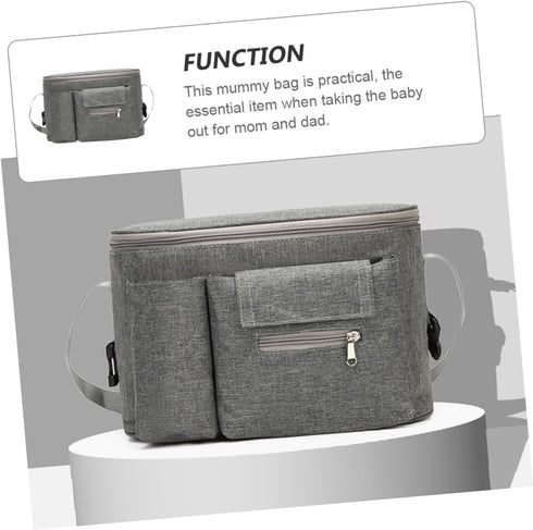Mummy HANABASS Multi Functional Bag for Stroller Versatile Diaper Pouch Organizer for Supplies for Travel and Nursery