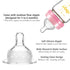 2 Pack, 8 oz Matyz Glass Breastmilk Baby Feeding Bottle with Nipple, Slim and Light Bottle Easy to Hold, Food Grade