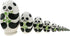 Cute Animal Theme Black and White Panda Egg Shape Wooden Nesting Dolls Set - 10 Pieces for Kids Toy