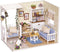 TuKIIE DIY Miniature Dollhouse Kit with Furniture, 1:24 Scale Wooden Doll House Accessories (Kitten Diary)