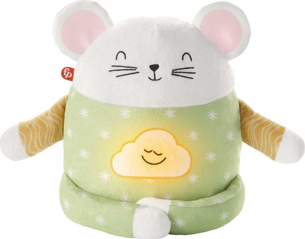 Fisher-Price Toddler Toy - Meditation Mouse Plush Sound Machine with Music and Light for Preschool Kids Ages 2+
