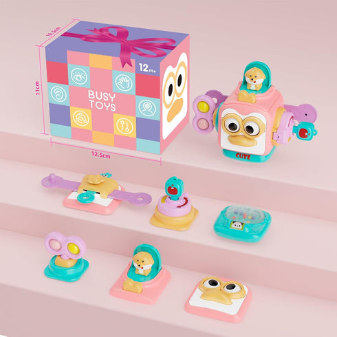 1 1 1-3,Fine 6, 9, 10, 12, 18 OSIMILY Toys for Year Old Girl, Busy Cube Gift for Year Old Girl,Sensory Toys