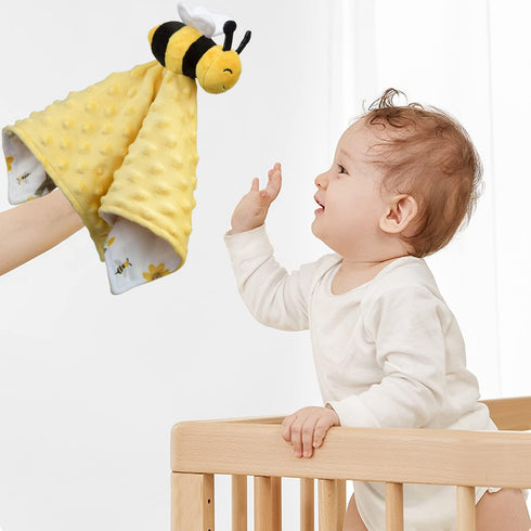 BORITAR Baby Security Blanket, Soft Unisex Lovey Baby Gifts for Newborn Boys and Girls, Baby Bee Stuffed Animal 14