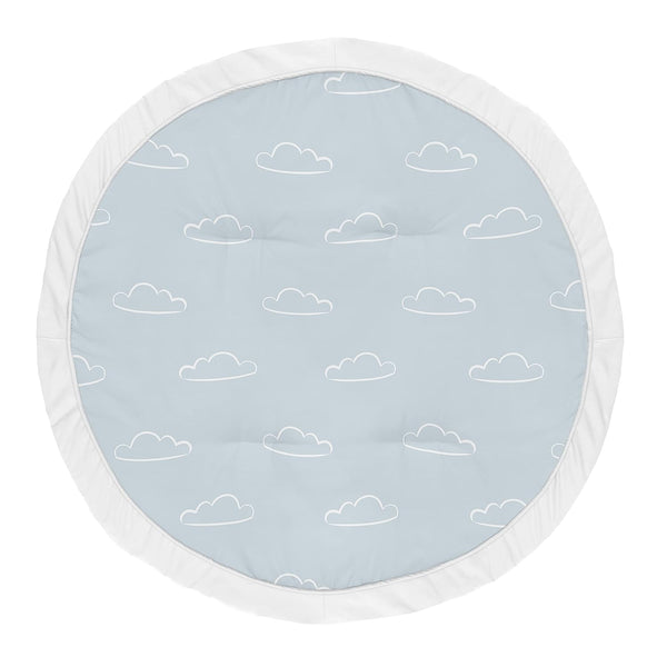 Sweet Jojo Designs Blue Clouds Boy Baby Playmat Tummy Time Infant Play