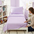 4 Set EVERYDAY KIDS Piece Toddler Bedding - Includes Comforter, Flat Sheet, Fitted Sheet and Pillowcase - Solid Purple