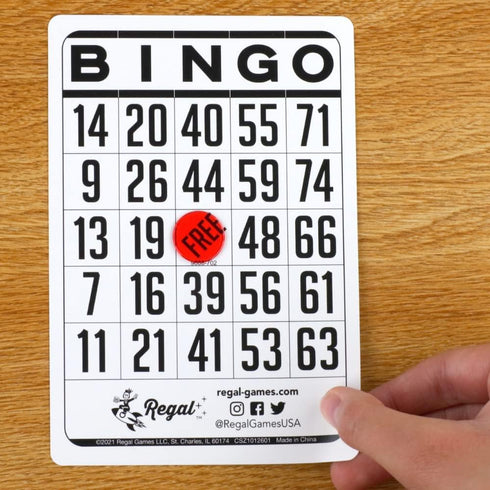 Regal Bingo - Classic Bingo Cards, 200 Count, 6.125” x 4.17” Cardstock, White
