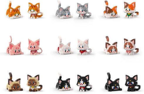 344 Mini Cat Building Blocks for Adult Party Favors Gift Pcs (Black Cat)