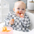 Bumkins Sleeved Bib for Baby and Toddler, Essential Must Have for Eating, Feeding, 6-24 Mos, Long Sleeve Charcoal Check