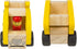 Wooden Push Car Toys for Infants, 2 Pcs Baby Vehicle Toys for 18 Months, Excavator + Truck