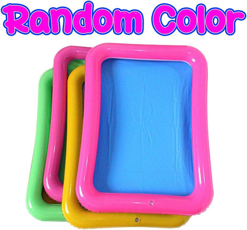 23x17) Topwon Inflatable Sand Tray for Kids - Portable Sand Box with Molds - Random Color (Random Color