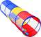 Kids Play Tunnel for Toddlers - Pop Up Crawl Through Tent for Baby or Dog, 2 Mesh Sides, Colorful Crawling Tunnel