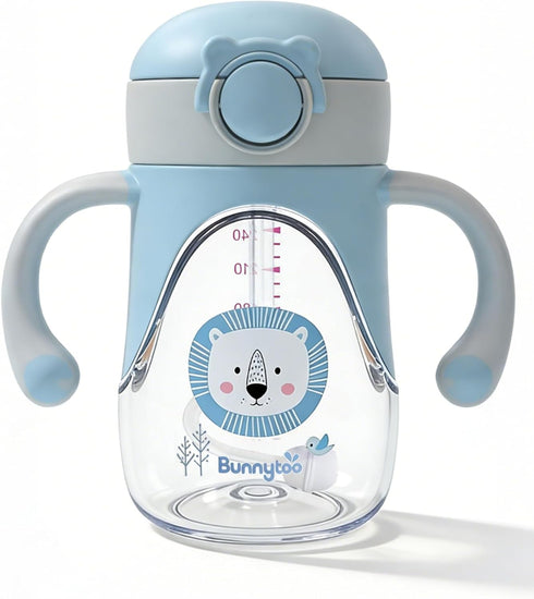 Bunnytoo Baby Sippy Cup with Weighted Straw for Infants 6-12 Months, 8oz