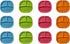 US Acrylic Harmony 3-Compartment Kids Tray Set of 12 - 4 Calypso Colors, BPA-Free, Dishwasher Safe