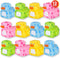ArtCreativity 2.25 Inch Pixelated Rubber Duckies for Bath, Pack of 12 – Colorful Rubber Ducks in Bulk, Fun Bath Tub &