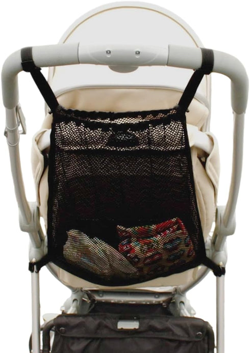 KALDEHVEST Universal Stroller Organizer, Universal Baby Stroller Hanging Mesh Pocket with Detachable Straps, Infant