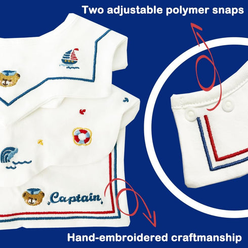 3 Pack 360° Rotate Pure Cotton Baby Bibs, Adjustable Muslin Bibs for Teething and Drooling, Unisex for Toddlers