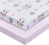 2 Pack 100% 2 Set n Play Mattress Sheets Percale Weave Cotton Soft Portable Crib Mattress Sheets for Girls