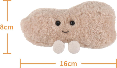 Apricot Lamb Peanut Plush Stuffed Animals, Soft Cute Toys for Baby Girl and Boy, Fluffy Brown 6.7 Inches