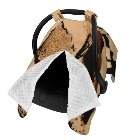 Hcpwzrf Leopard Safari Animal Print Baby Car Seat Cover & Nursing Cover -