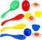 LovesTown Spoon Race Game Set, Egg Relay Race for Kids with Yolk, Outdoor Plastic Eggs Game Easter Party Favors.