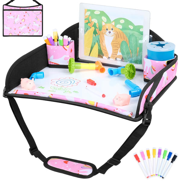 COOLBEBE Kids Travel Tray for Toddler Car Seat, Portable Car Seat Lap