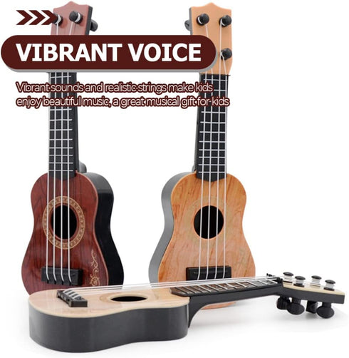 Zerodeko 3 PCS Classical Ukulele Instrument - Kids Toy Toddler Guitar with 4 Nylon Strings, Educational Musical Toy for