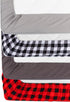 FIGEPO 4 Pack Set Buffalo Check Plaid Neutral Unisex Fitted Baby Crib Sheets for Baby Boys or Girls (Black)