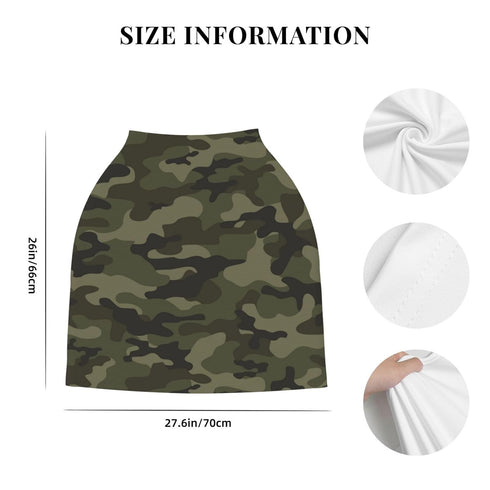 Schgap Green Camouflage Car Seat Cover Canopy for Babies, Nursing Cover Breastfeeding Baby Carrier Cover Stroller Cover