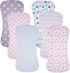 Gelisite 6 Pack Cotton Baby Burp Cloths Extra Absorbent Soft for Baby Boys