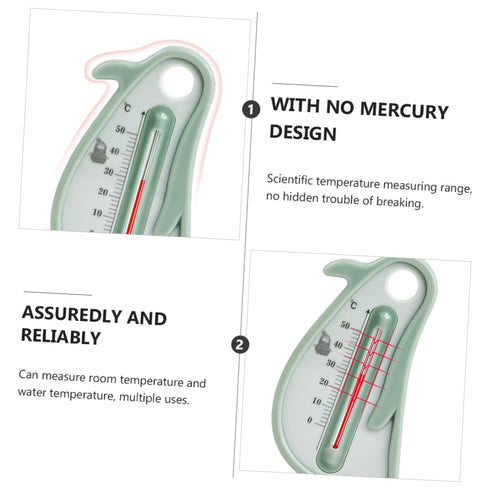 Cartoon Penguin Shaped Water Thermometer for Boy Girl Lightweight Floating Bath Toy Accurate Room Water Temperature