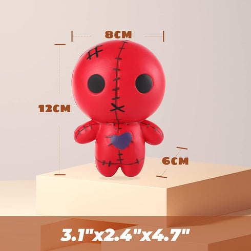 Anboor 4.7 Inches Voodoo Dolls Squishies, Ghost Doll Halloween Kawaii Soft Slow Rising Stress Relief Toys