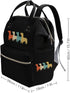 SONGTING Backpack Mommy Daypack Vintage Dachshund Diaper Bag Travel Waterproof Bag Nappy