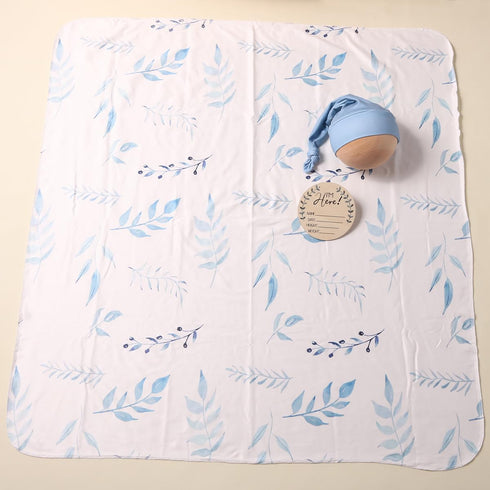 Set, 32 32 inches Ylsteed Baby Swaddle Blanket and Headband Newborn Receiving Blanket Swaddle Wrap for Girls and Boys