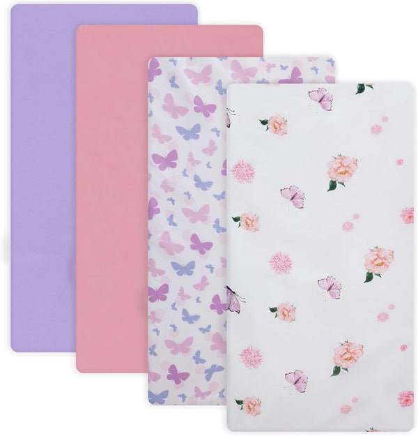 Newvenper Crib Sheet for Boys and Girls, Super Soft Microfibre Crib Sheet Set,