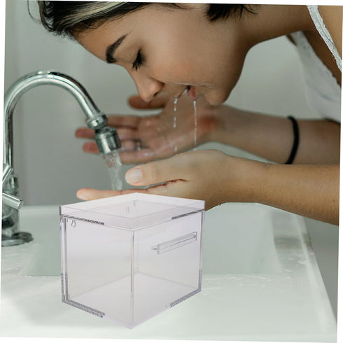 Wall-Mount Acrylic Towel Storage Box for Organized Spaces