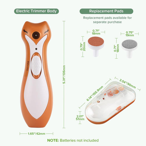 Trimmer 6 Trimmer haakaa Baby Nail Electric for Newborns/Toddlers/Children/Adults, Electric Baby Nail File