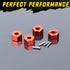 RCAWD 12mm Hex Wheels with Screw Pins 4pcs for 1/10 Slash 2WD, Aluminum Red Hex Wheel Hubs Adapter