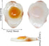 Honbay 4PCS Lifelike Artificial Fried Eggs PVC Resin Fake Food Realistic Simulation Cooked Egg Imitation Food Model