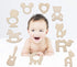 Baby Teething Toys - Penta Angel 10Pcs Natural Wooden Teething Animal Rings for Newborns