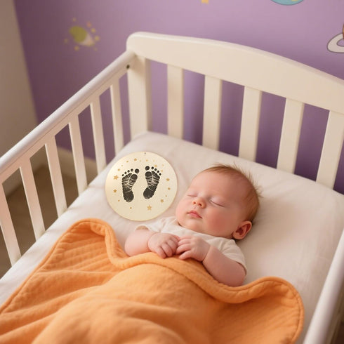XCMVCN 5.9 Inch Baby Announcement Sign, Round Wooden Hello World Newborn Signs, Birth Announcement Sign: Equipped