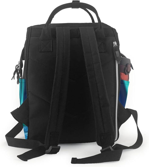 KHIRY Backpack Mummy Backpack Diaper Bag Nappy Baby Bag Ocean Animal Manatee Multifunction Changing Bags for Travel