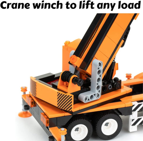 Set (475pcs) Set! Block Builder Mobile Crane Building Block and Construction Tower Crane. Two Building Kits in one Toy