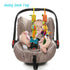 3 6 9 12 (4pcs) Bloobloomax Baby Soft Hanging Rattle, Car Seat Stroller Toys with Plush Animal C-Clip Ring for Infant