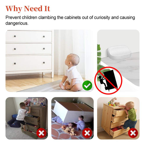 EUDEMON Baby Safety Anti-Tip Furniture Anchor Straps, Childproof Wall Holder for Children & Pets, Easy to Install