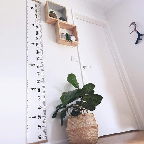 79" 7.9" Mibote Baby Growth Height Chart Handing Ruler Wall Decor for Kids, Canvas Removable Height Growth Chart x